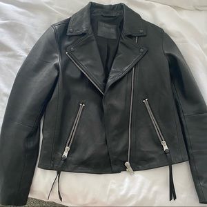 Dalby All Saints Leather Jacket Sz 8